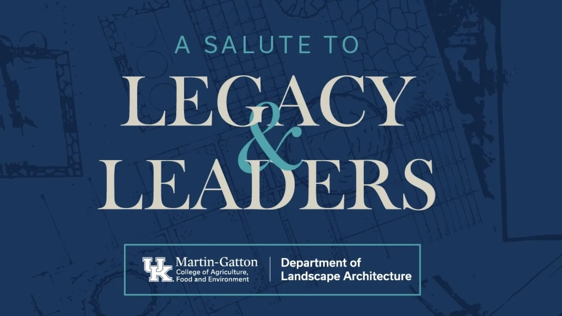 Blue background with text A Salute to Legacy and Leaders